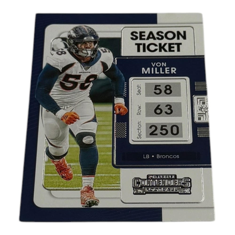 2021 Panini Contenders Football Von Miller Denver Broncos Season Ticket Card‎ 30